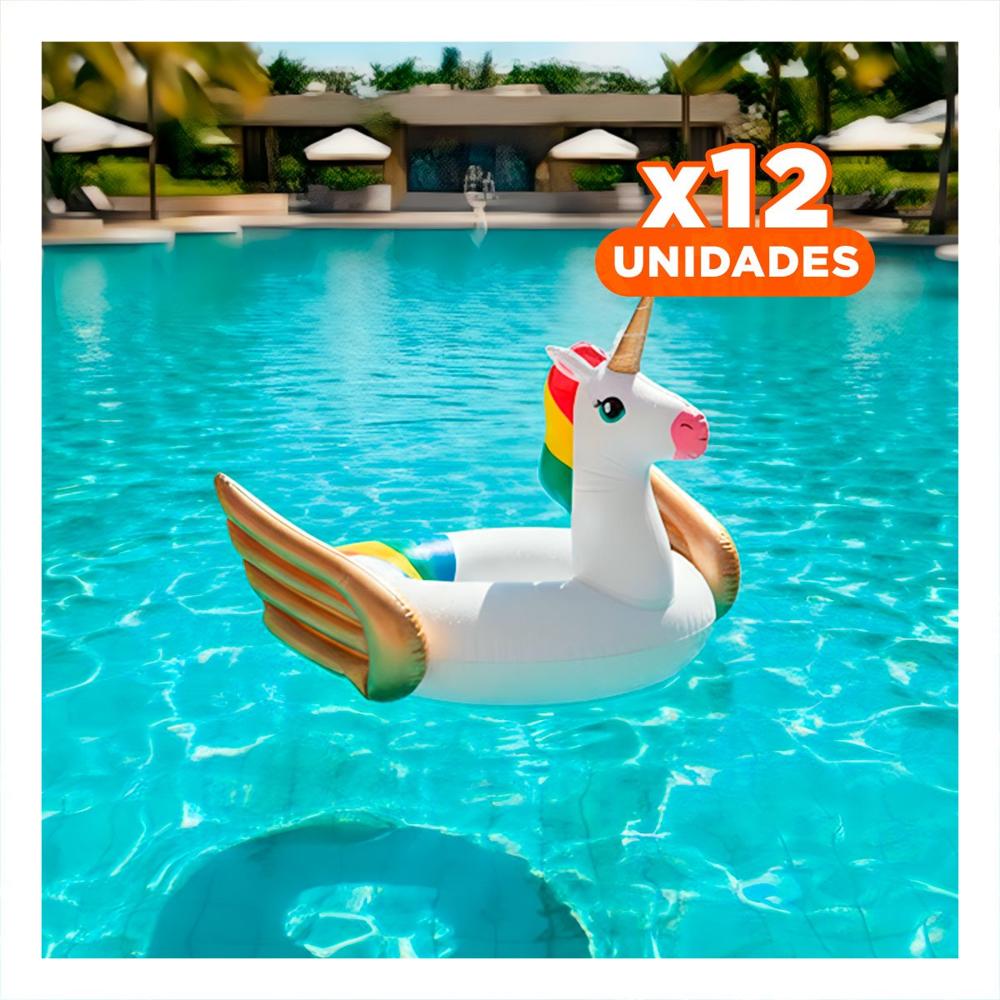 Pack12 Complemento Blanco con Alas Doradas Decoracion Festiva para Hogar