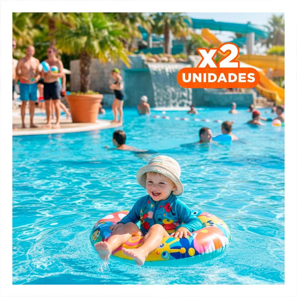 Pack2 Elemento Caracol Multicolor para Piscina Diversion Acuatico Familiar Y+Regalo Sticker