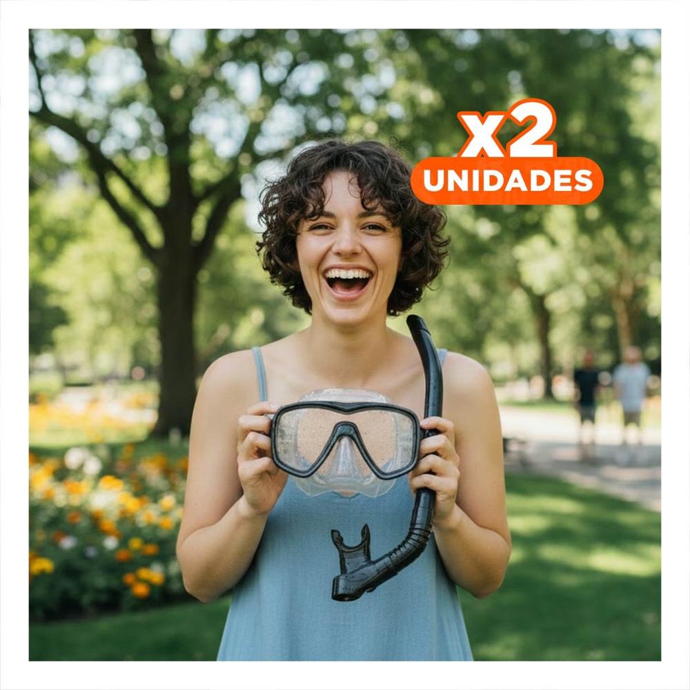 Pack2 Accesorios Acuaticos de Buceo 2 Pcs con Lente de Vidrio