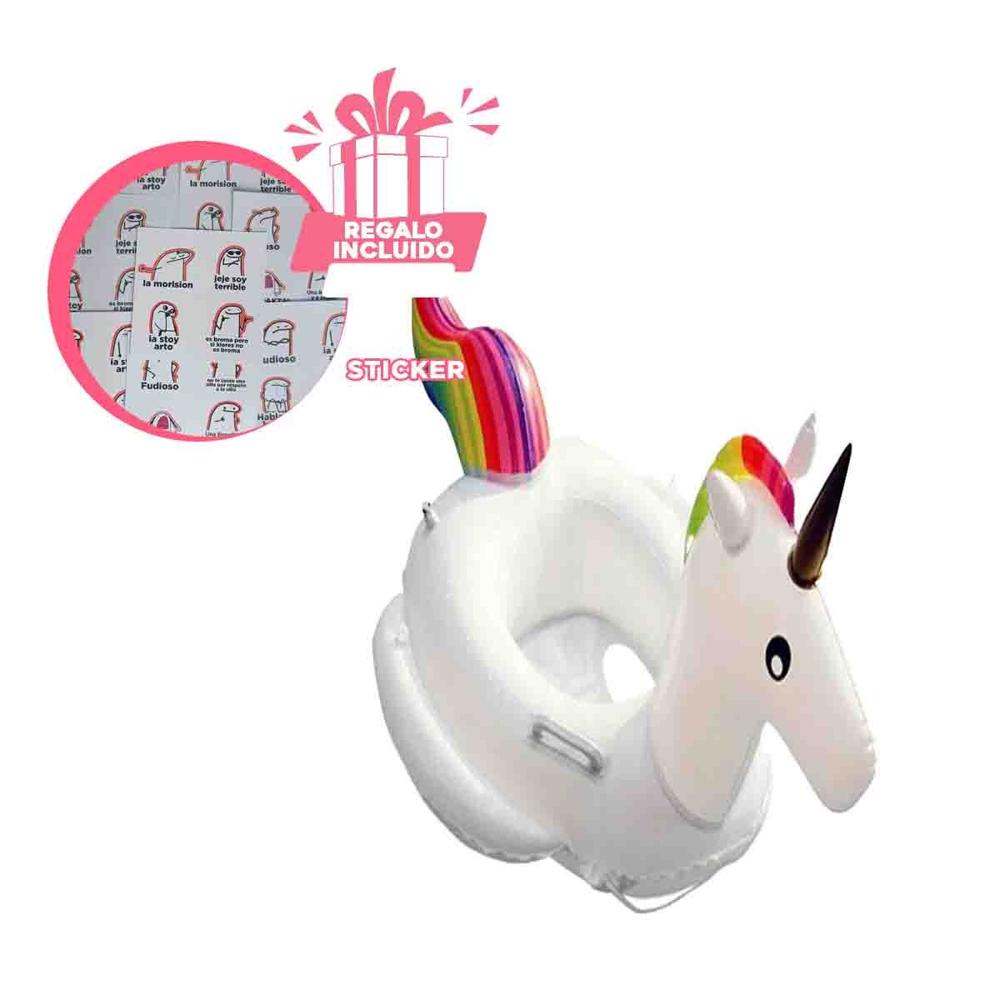 Magico Inflable Decoracion Hogar Unicornio con asa firme para juego acuatico Y+Regalo Sticker