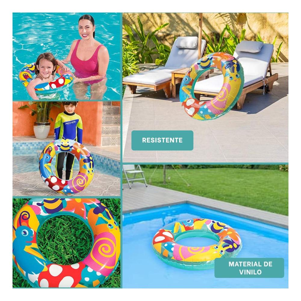Flotador Caracol Multicolor para Piscina Hogar Verano y Diversion Familiar Y+Post It