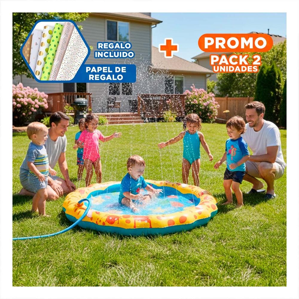 Pack2 Flotador Inflable Marino Amarillo y Celeste para Casa Y+Papel Regalo