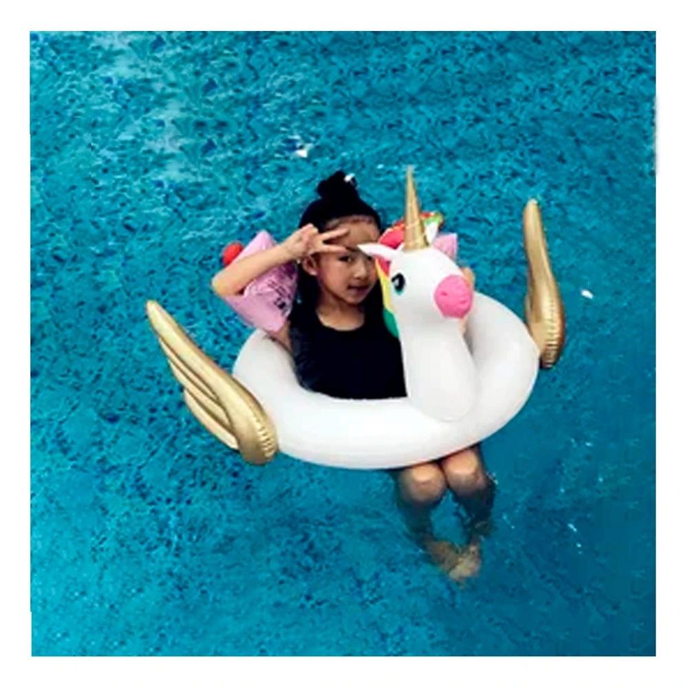 Unicornio Blanco con Alas Doradas Decoracion Festiva para Hogar Estilo Navidad