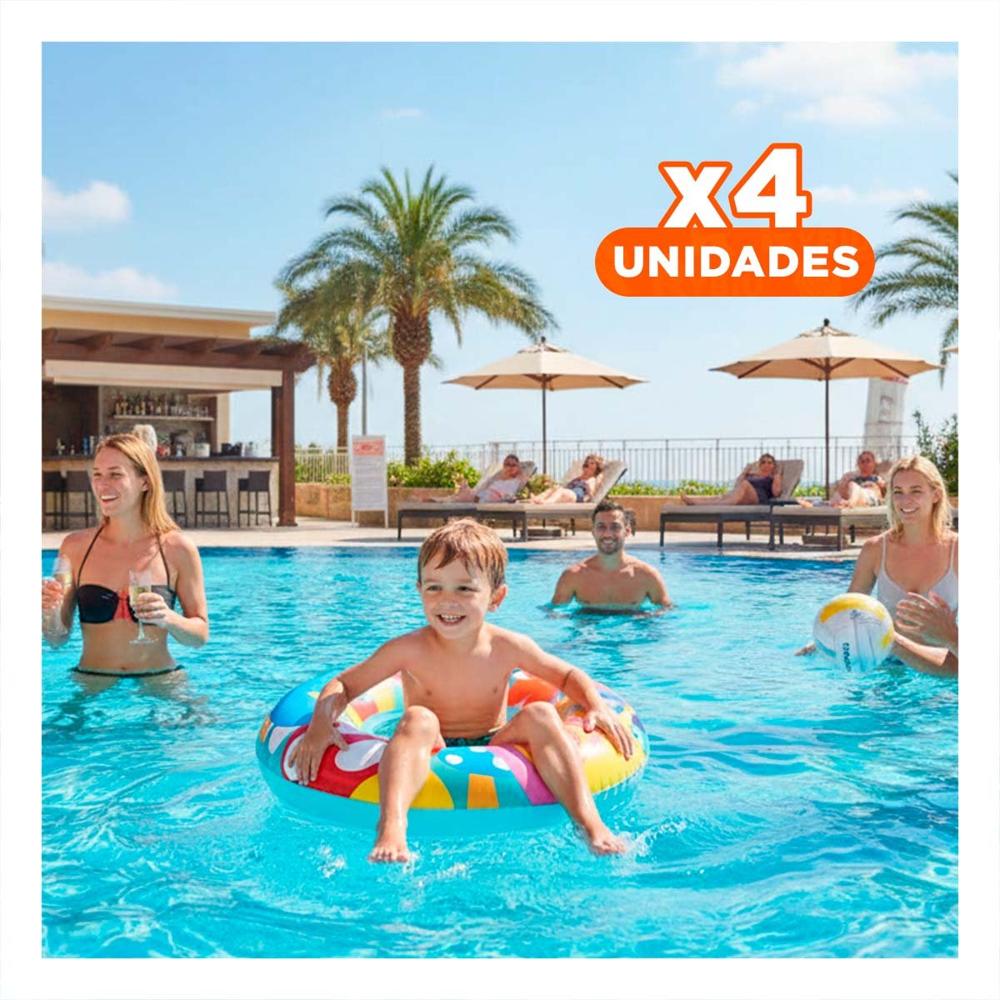 Pack4 Producto Caracol Multicolor para Piscina Hogar Verano y Juegos Acuaticos