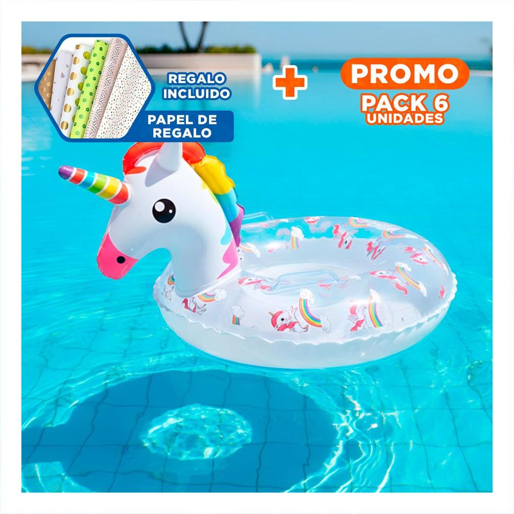 Pack6 Adorno Decorativo Unicornio Transparente para Hogar Y+Papel Regalo