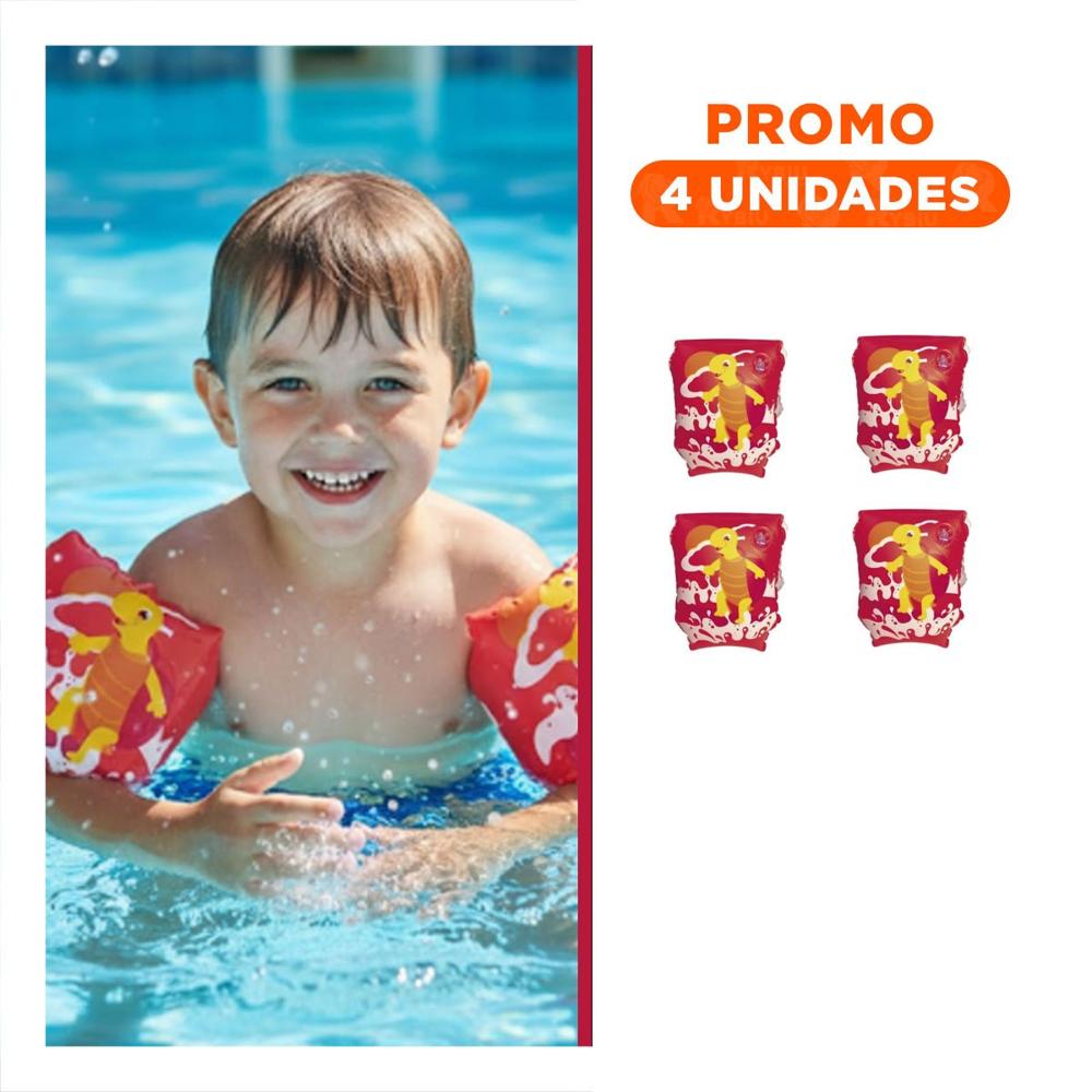 Pack4 Flotadores Divertidos Animales Acuaticos Tortuga Rojo para Actividades