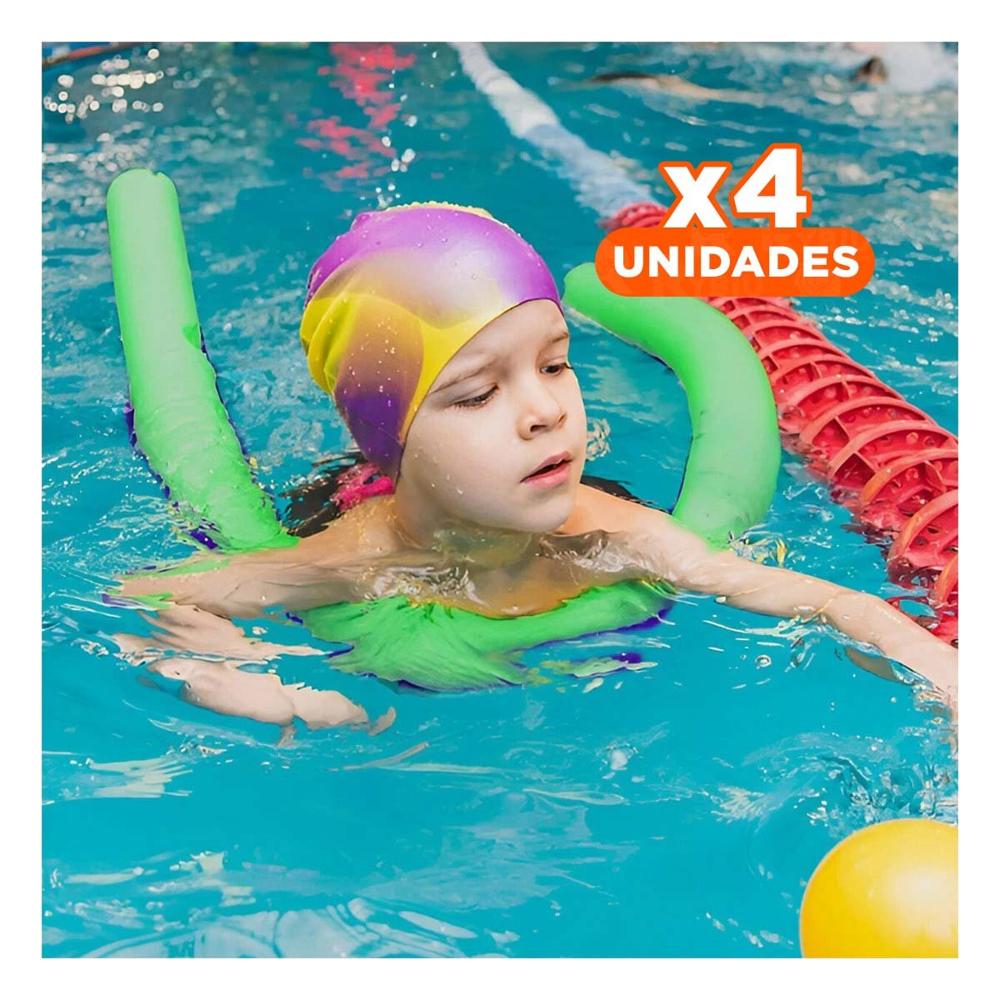 Pack4 Baston de Espuma Flotante para Nadar de 1,50 m en Piscina Y+Papel Regalo