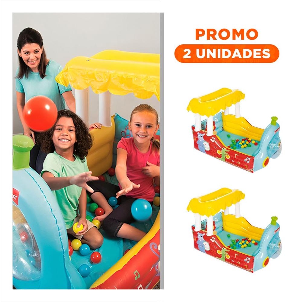 Pack2 Vagon de Juguete Infantil con Tren y 25 Pelotas para Diversion en Familia