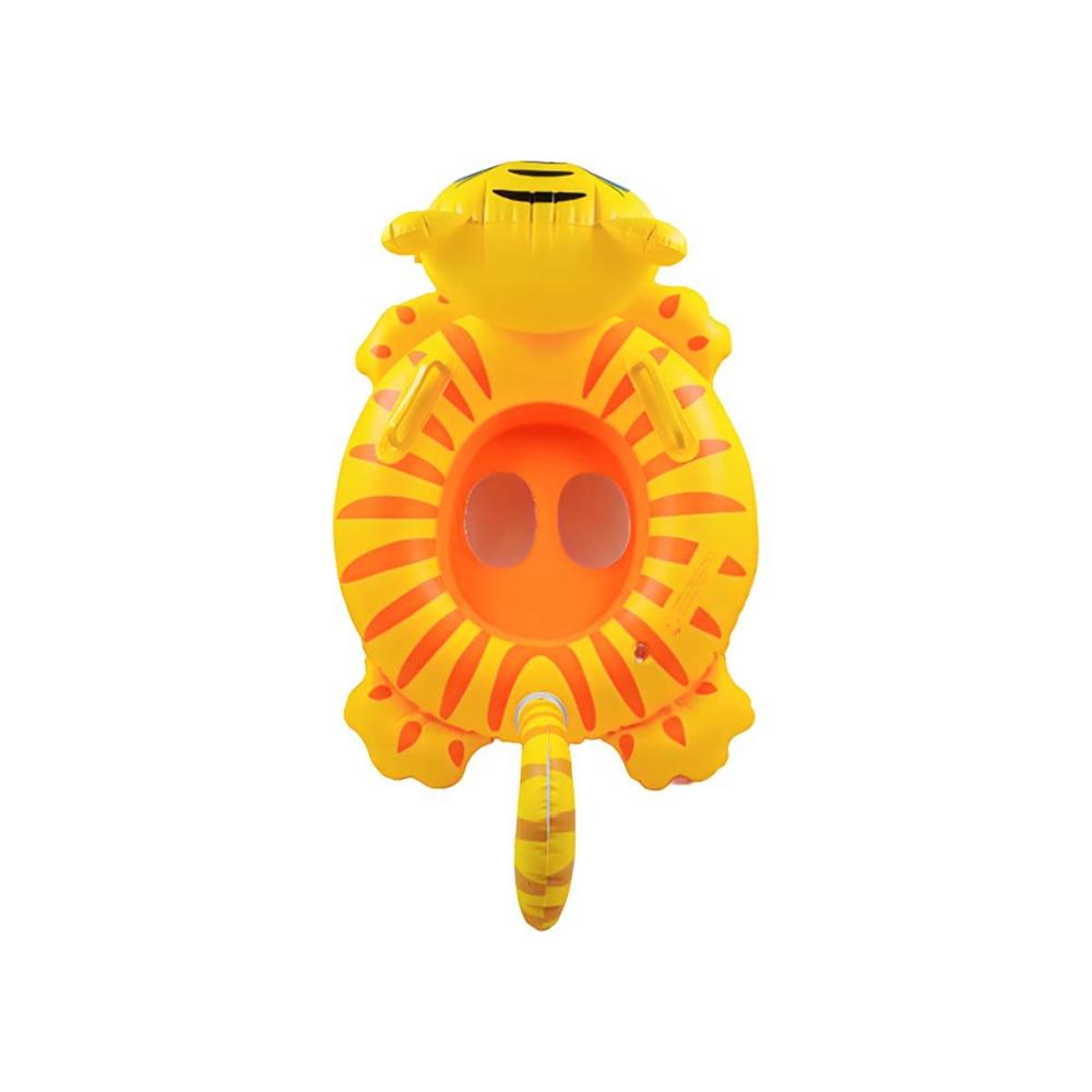 Inflable con Forma de Tigre y Asa para Bebe para Verano y Piscina Y+Regalo Sticker