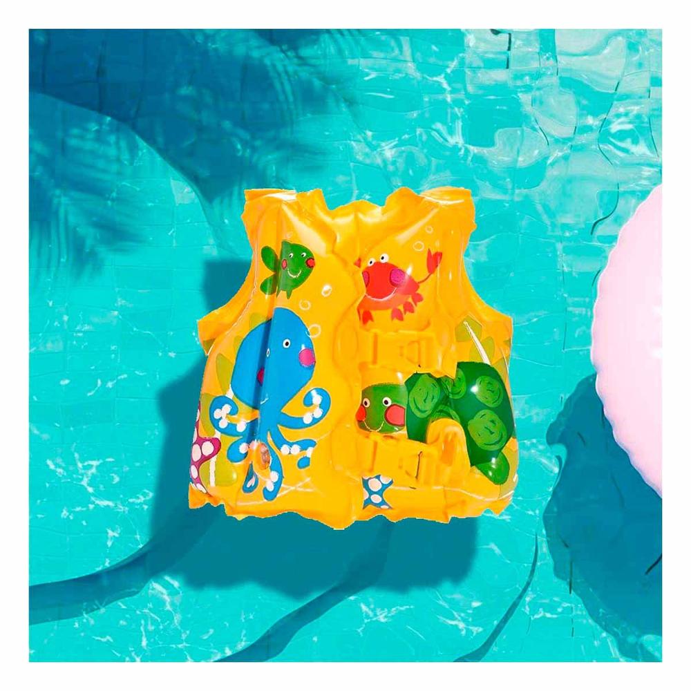 Flotador Chaleco con Diseno Tropical para Ninos para Actividades Acuaticas Y+Post It