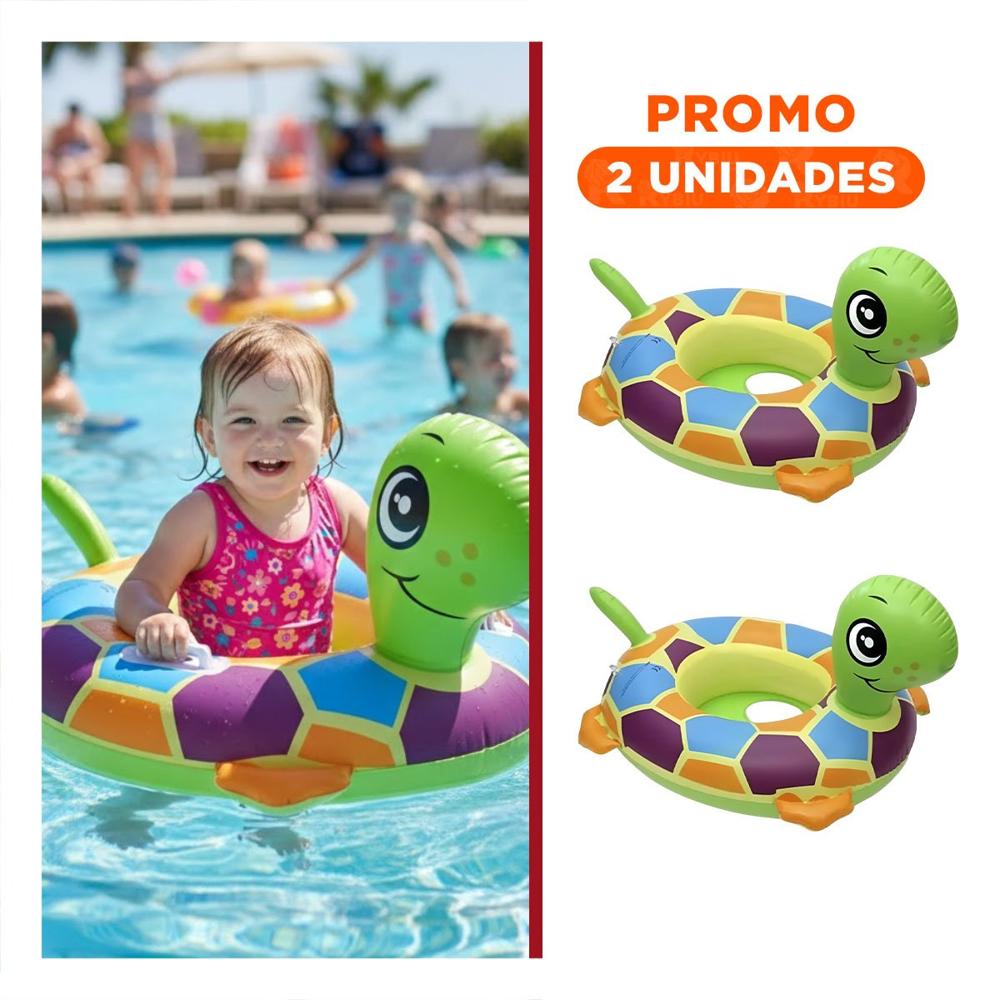 Pack2 Aro Infantil con Diseno de Tortuga para Bebe para Juegos y Diversion Y+Regalo Sticker