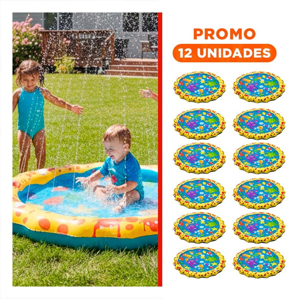 Pack12 Diseno Inflable Marino Amarillo y Celeste Hogar Y+Regalo Sticker