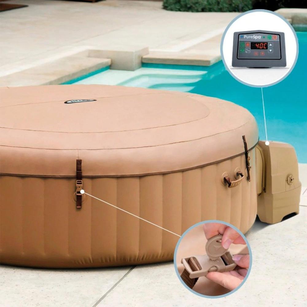 Spa Hinchable Exterior 196cm x 71cm con Capacidad para 4 Personas en su Vivienda