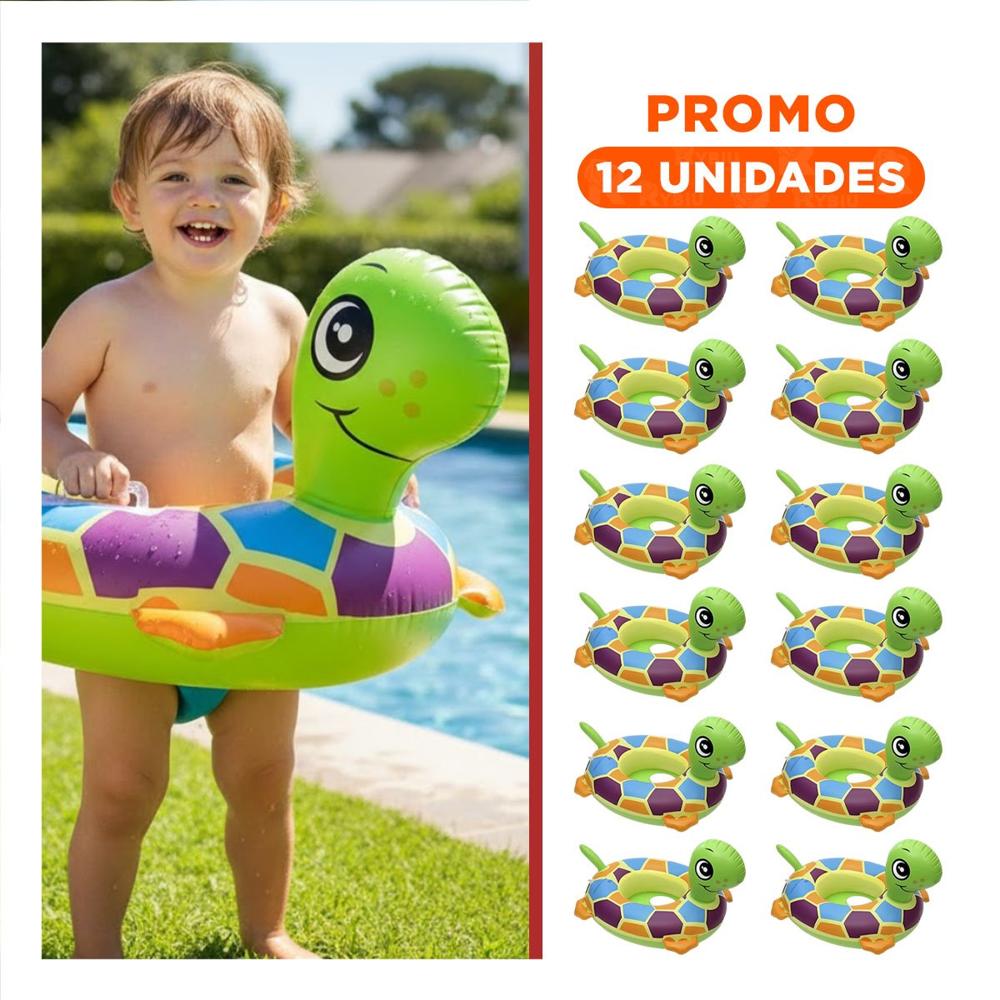 Pack12 Flotador de Agua Infantil con Forma de Tortuga para Bebe para Actividades