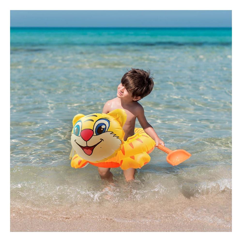 Aro Flotante con Diseno de Tigre y Asa para Bebe para Diversion en Agua Y+Papel Regalo