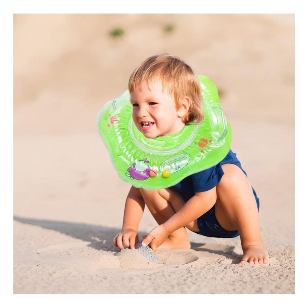 Flotador Verde de Cuello para Bebe 66 x 44 cm para Piscina y Juegos