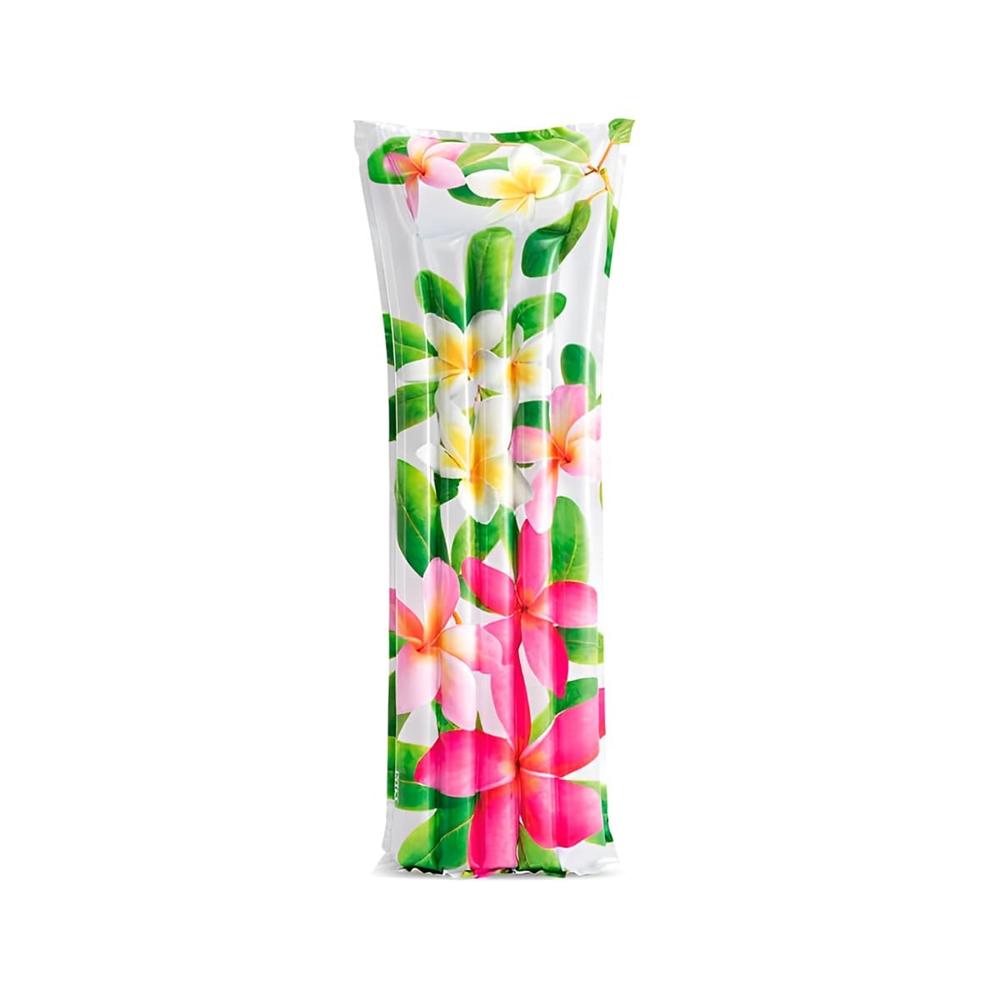 Flotador Inflable Decoracion Hogar Casa Festivo Rosado Verde Flores Hojas Y+Papel Regalo