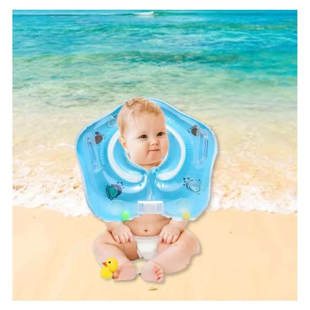 Aro de Cuello Celeste para Bebe 66 x 44 cm para Verano en Piscina Y+Post It