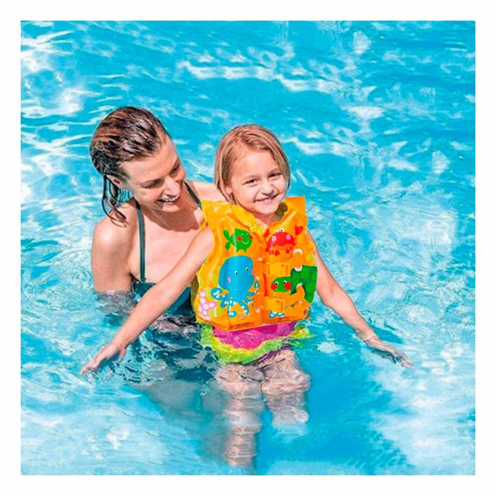 Chaleco Salvavidas con Diseno Tropical para Ninos para Piscina y Playa