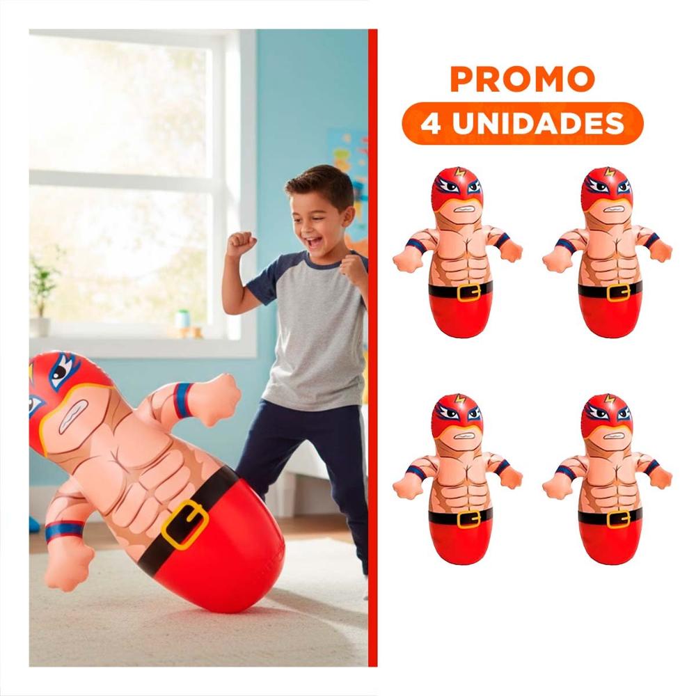 Pack4 Porfiado de Personaje de Boxeo para Estimular la Coordinacion del Niño
