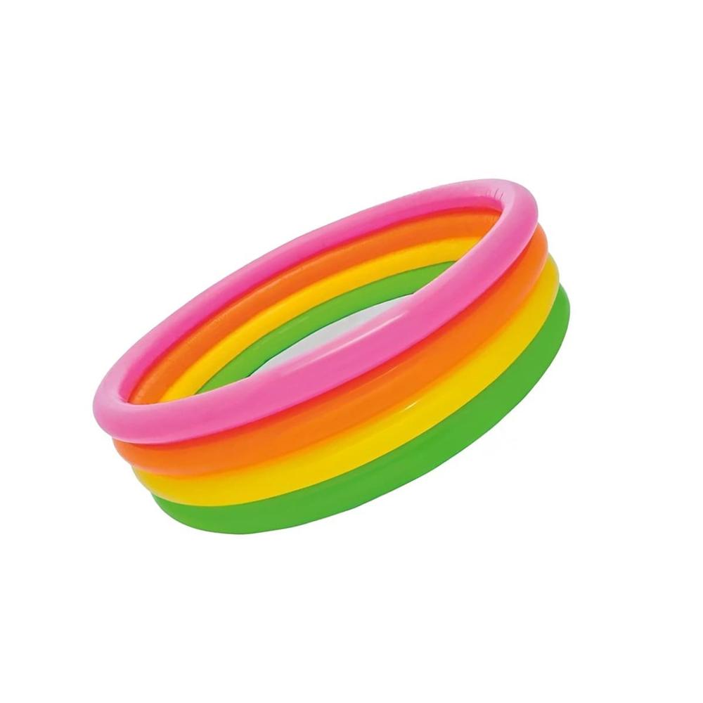 Piscina Arcoiris 168x46cm de Material Resistente para el Entretenimiento Y+Regalo Sticker