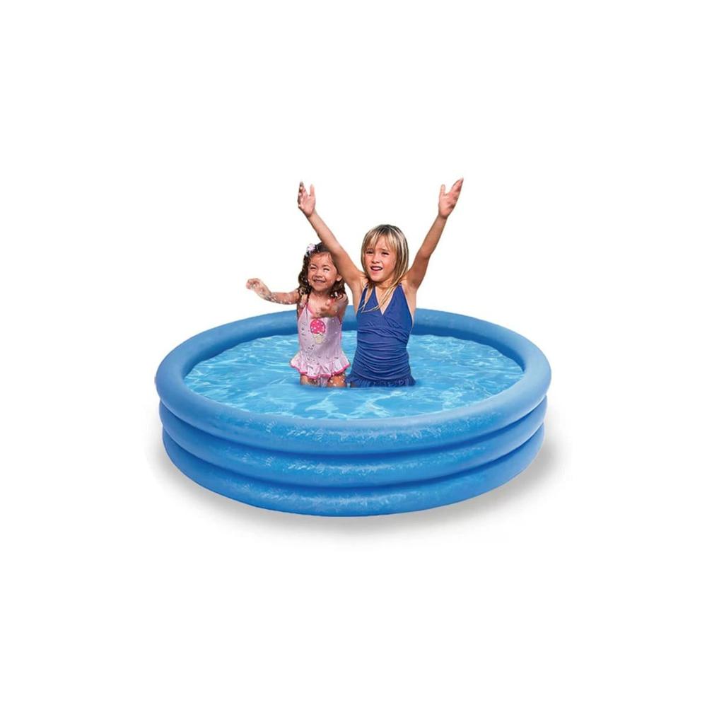 Piscina Azul de Material Resistente para el Entretenimiento en Jardin Y+Regalo Sticker