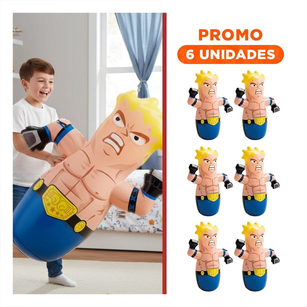 Pack6 Muneco de Color Azul Vibrante para Captar la Atencion de los Infantes Y+Regalo Sticker