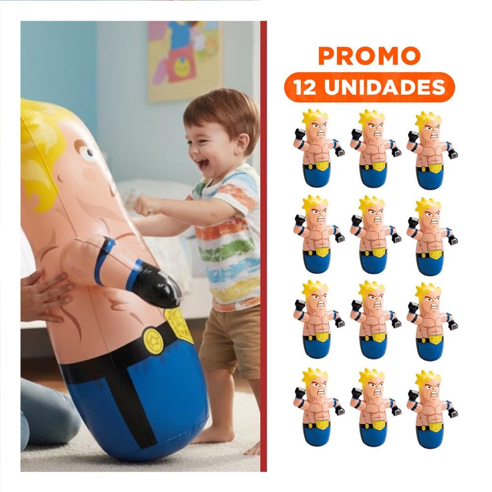 Pack12 Muneco de Color Azul con Valvula de Seguridad para un Inflado Rapido y Sencillo