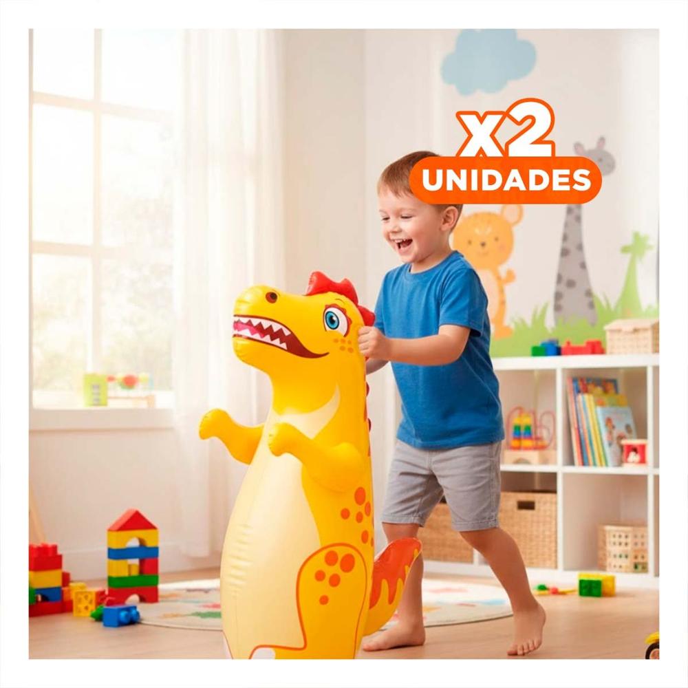 Pack2 Porfiado de Diseño Colorido de Dinosaurio para Decorar el Cuarto de Juegos Y+Papel Regalo