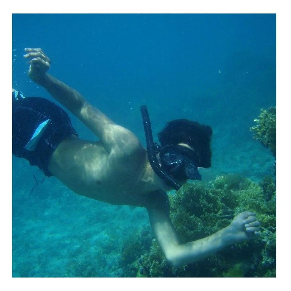 Set de Buceo 3 Pcs Talla L Negro con Aletas Lentes y Snorkel para Mar