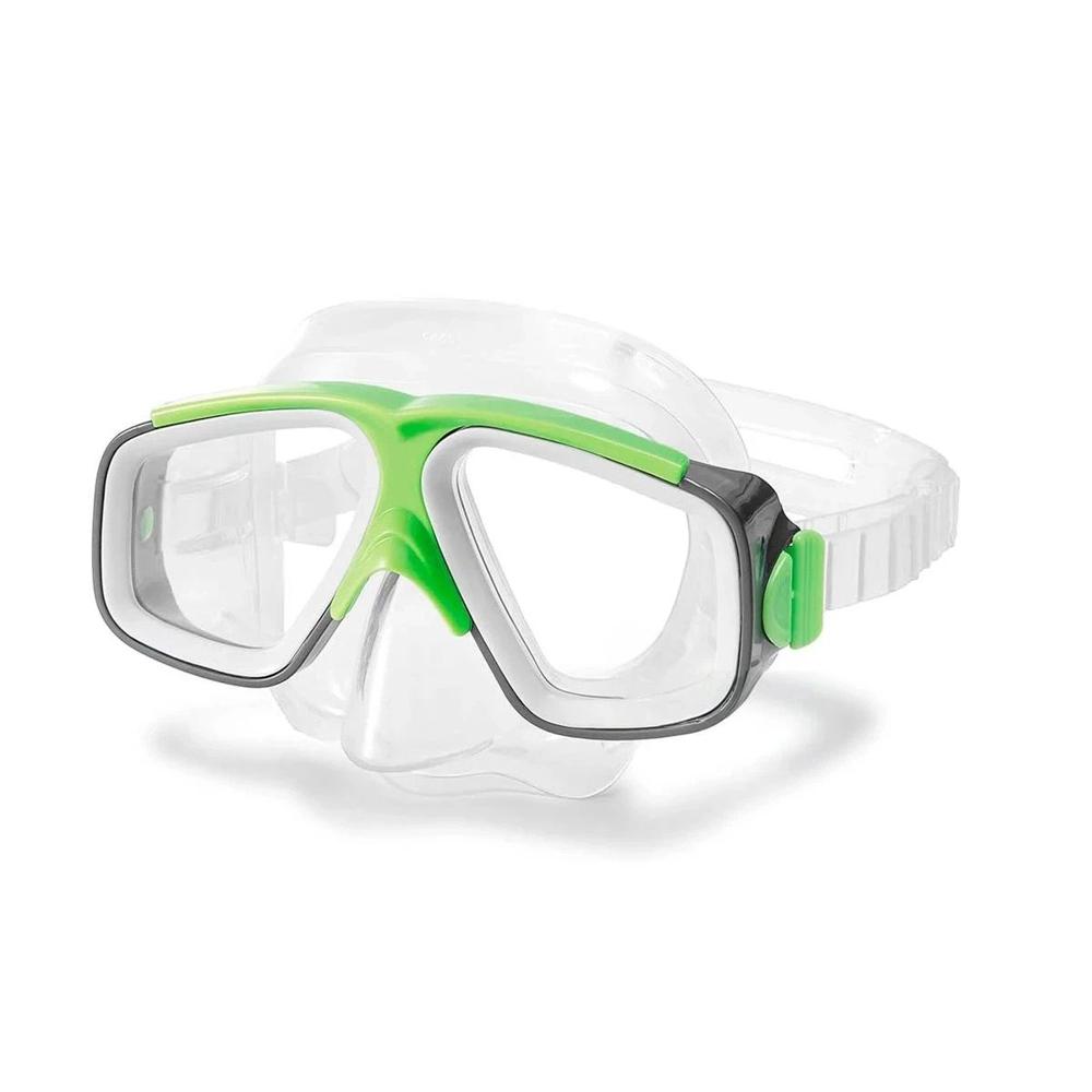 Mascara de Natacion Infantil Verde Transparente con Ajuste Comodo y Flexible Y+Regalo Sticker