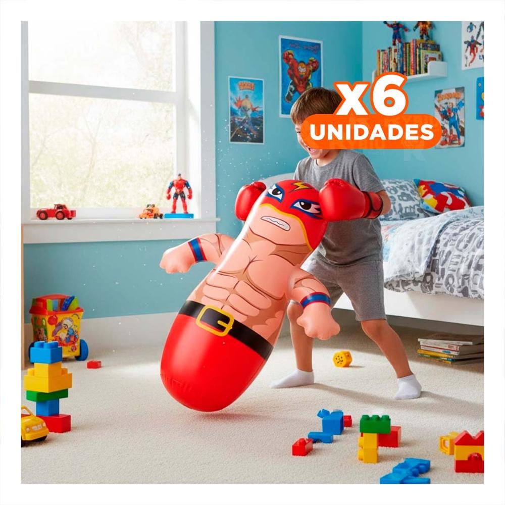 Pack6 Muñeco de Luchador de Combate para Ejercicio y Juego de los Hijos