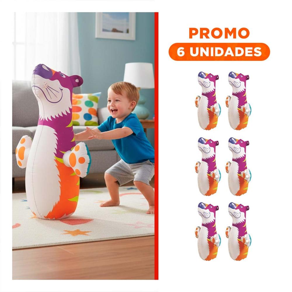 Pack6 Muñeco de Colores Vibrantes para Captar la Atencion de los Infantes Y+Regalo Sticker