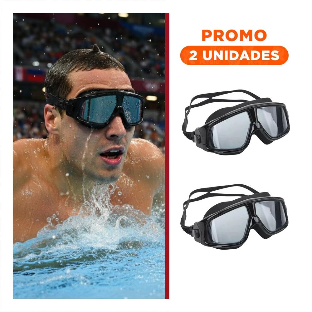 Pack2 Gafas de Natacion con Lente Suave y Ajuste Seguro para Natacion Y+Regalo Sticker