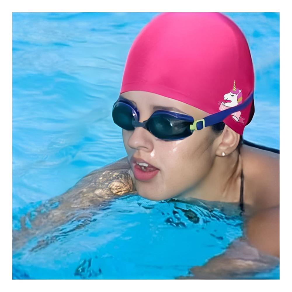Gorro de Natacion Infantil con Diseno Creativo Unicornio Y+Post It