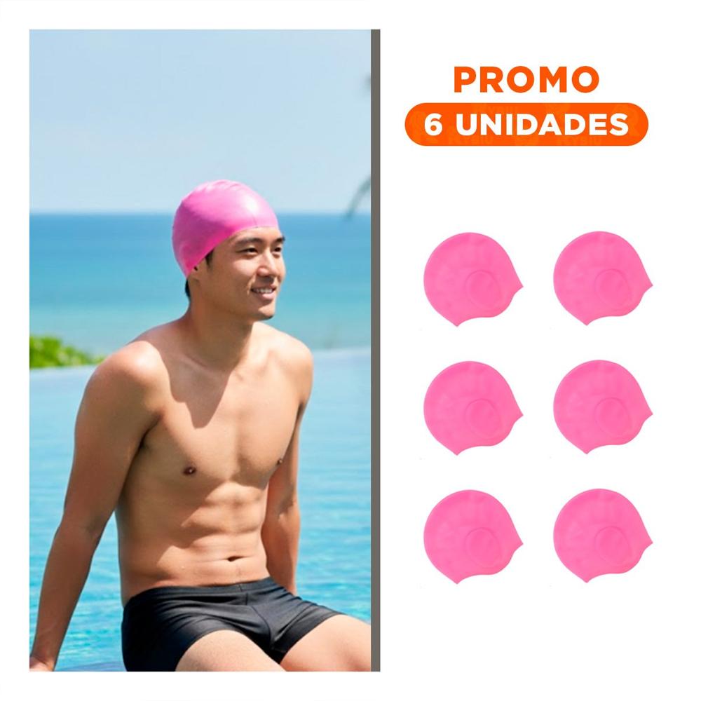 Pack6 Gorro de Natacion para Actividades Recreativas en Agua Y+Regalo Sticker