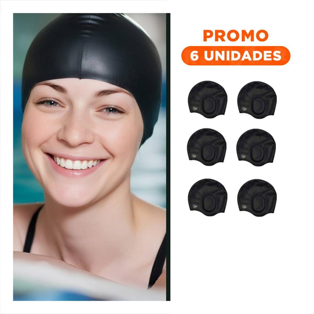Pack6 Gorro Deportivo para Entrenamiento Acuatico Intensivo Y+Regalo Sticker