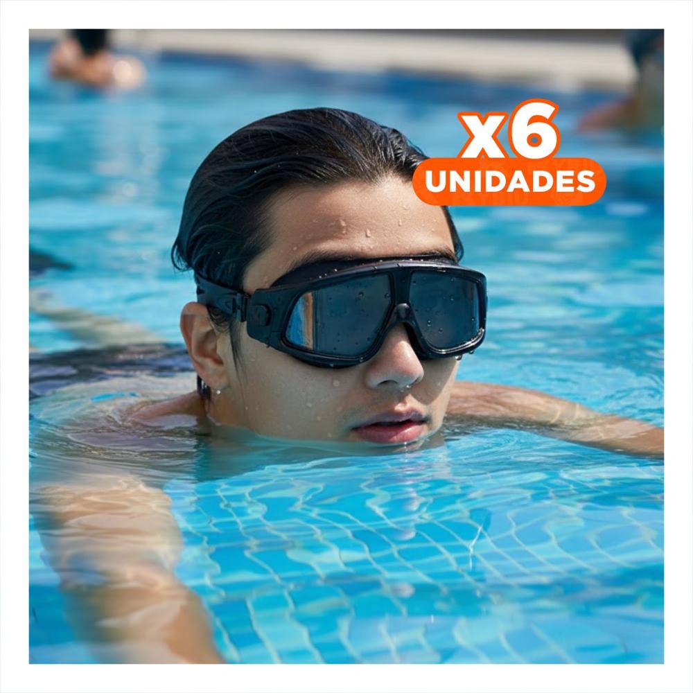 Pack6 Visor Acuatico con Lente Transparente y Ajuste Rapido para Agua