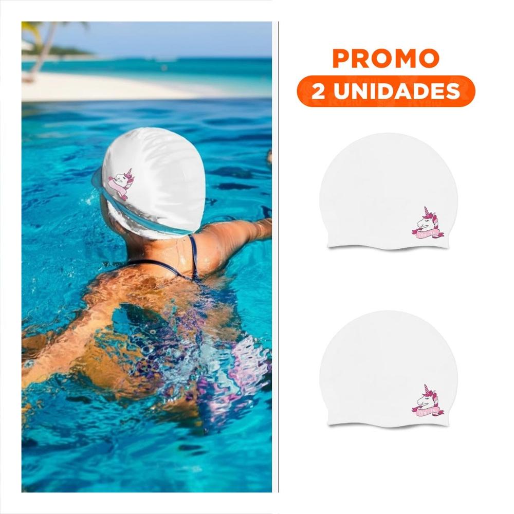 Pack2 Gorro Flexible para Uso Infantil en Natacion con Ajuste Comodo Y+Regalo Sticker