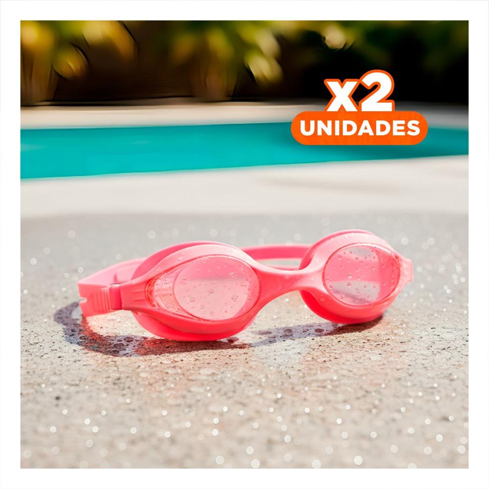 Pack2 Gafas para Natacion Rosado para Ninos en Piscina