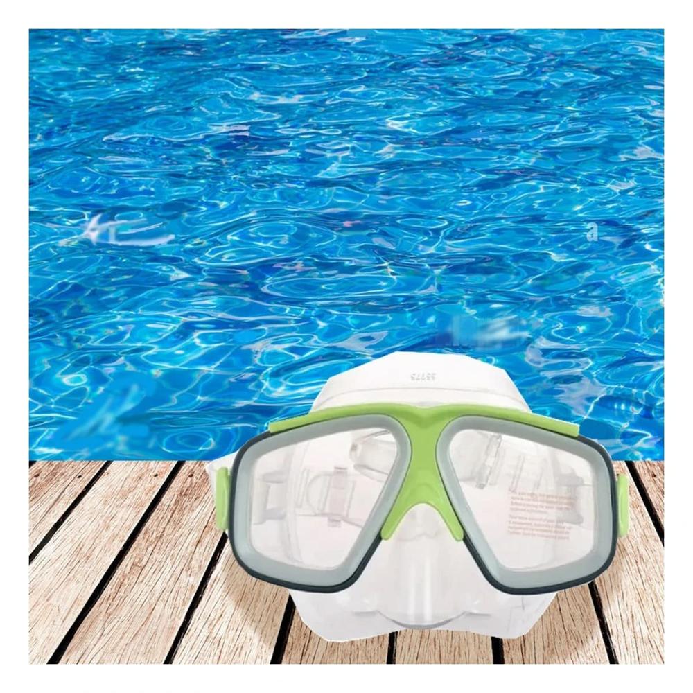 Pack4 Lentes de Natacion para Ninos Verde Flexible con Vision Clara y Ajuste Seguro