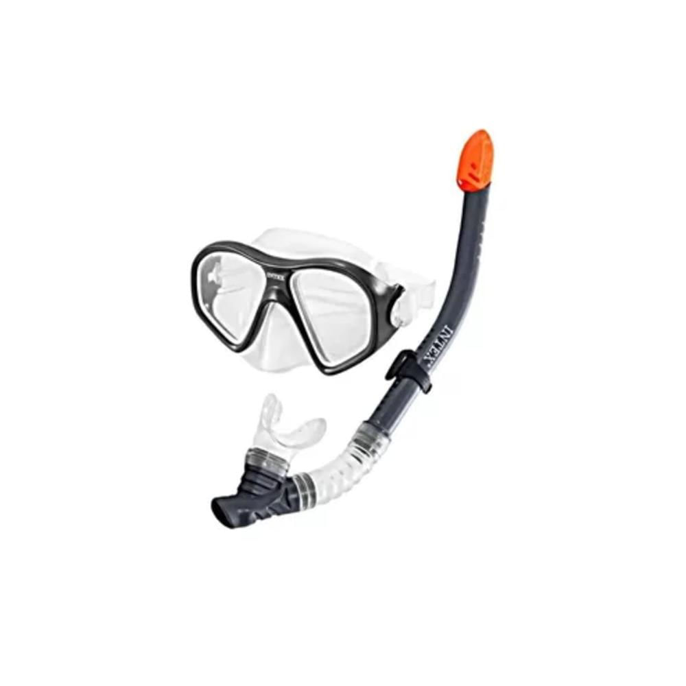 Combo de Buceo 3 Pcs Negro con Mascara Tubo y Aletas para Actividad Submarina Y+Regalo Sticker