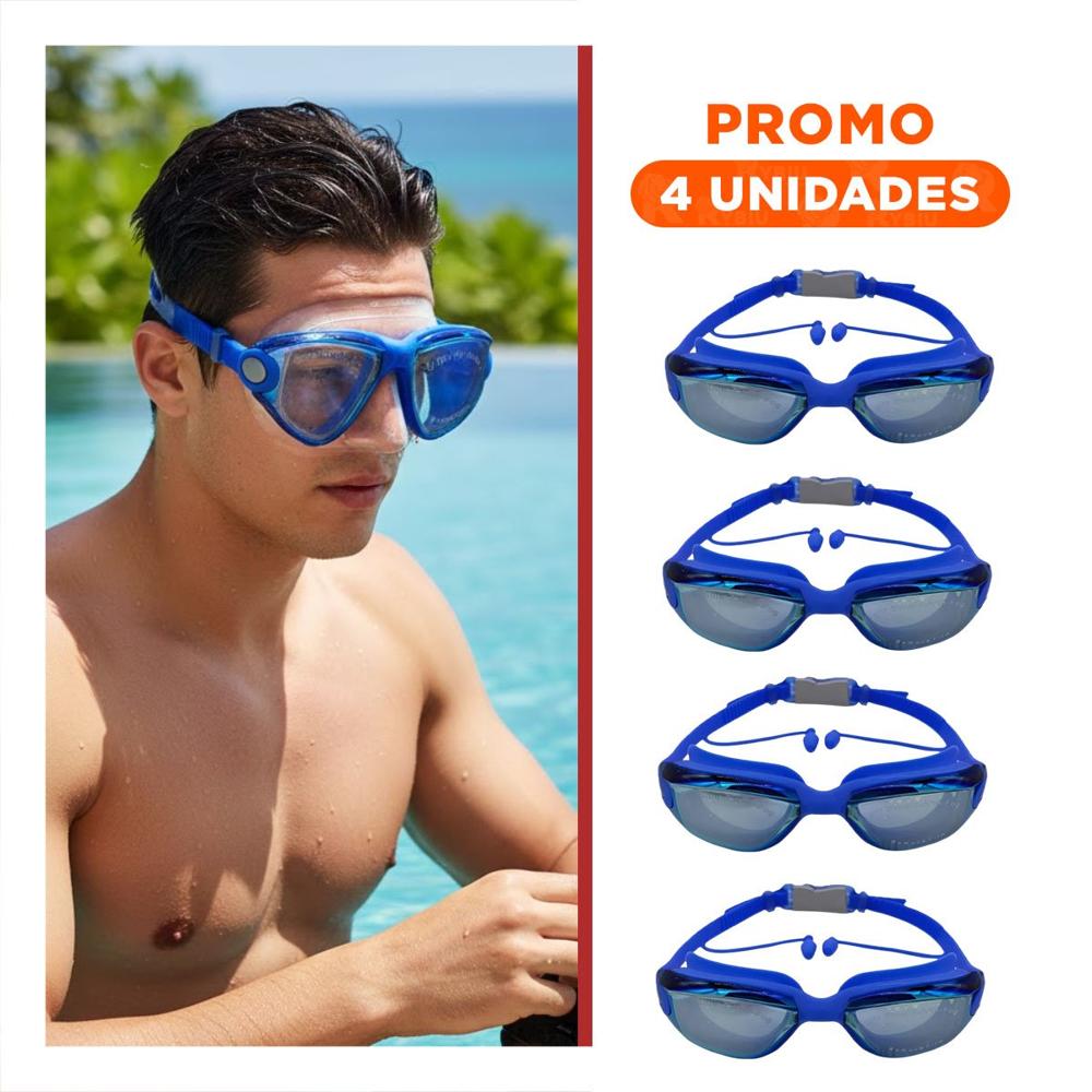 Pack4 Gafas Acuaticas para Juegos en Piscina, Verano y Dias de Agua
