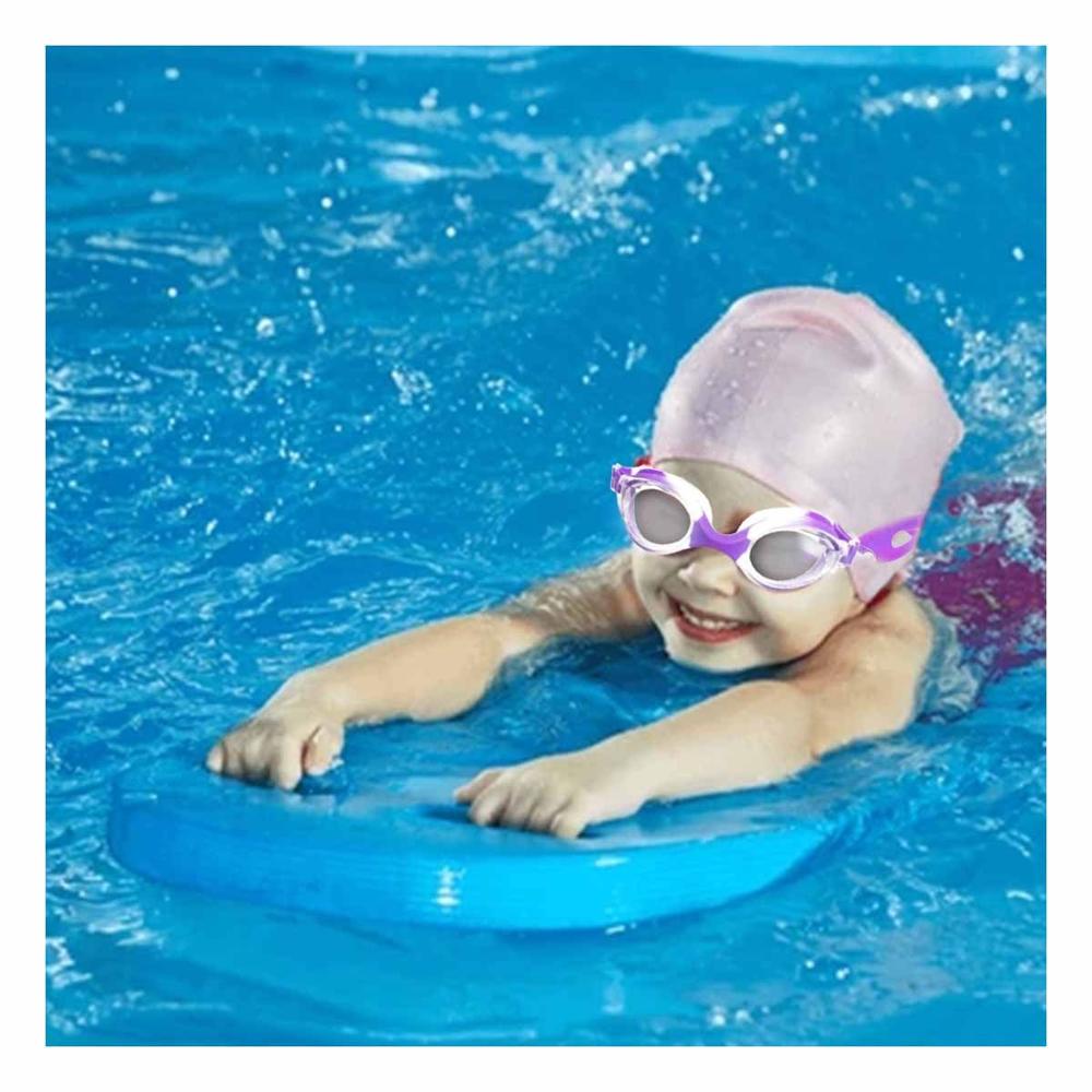Gafas de Natacion Morado y Blanco para Ninos Ajustables para Agua