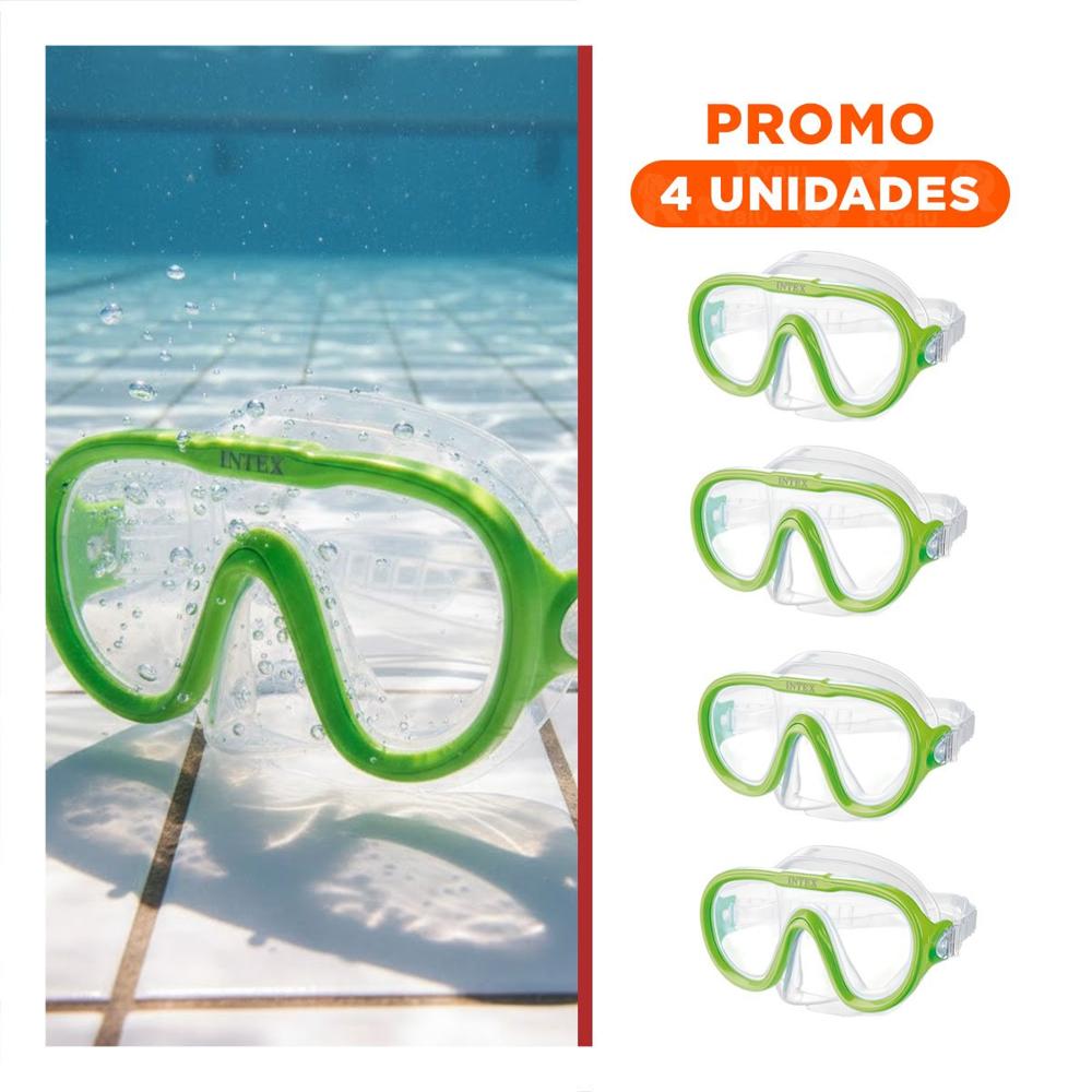 Pack4 Visor de Natacion Verde Comodos y Perfectos para Piscina Familiar