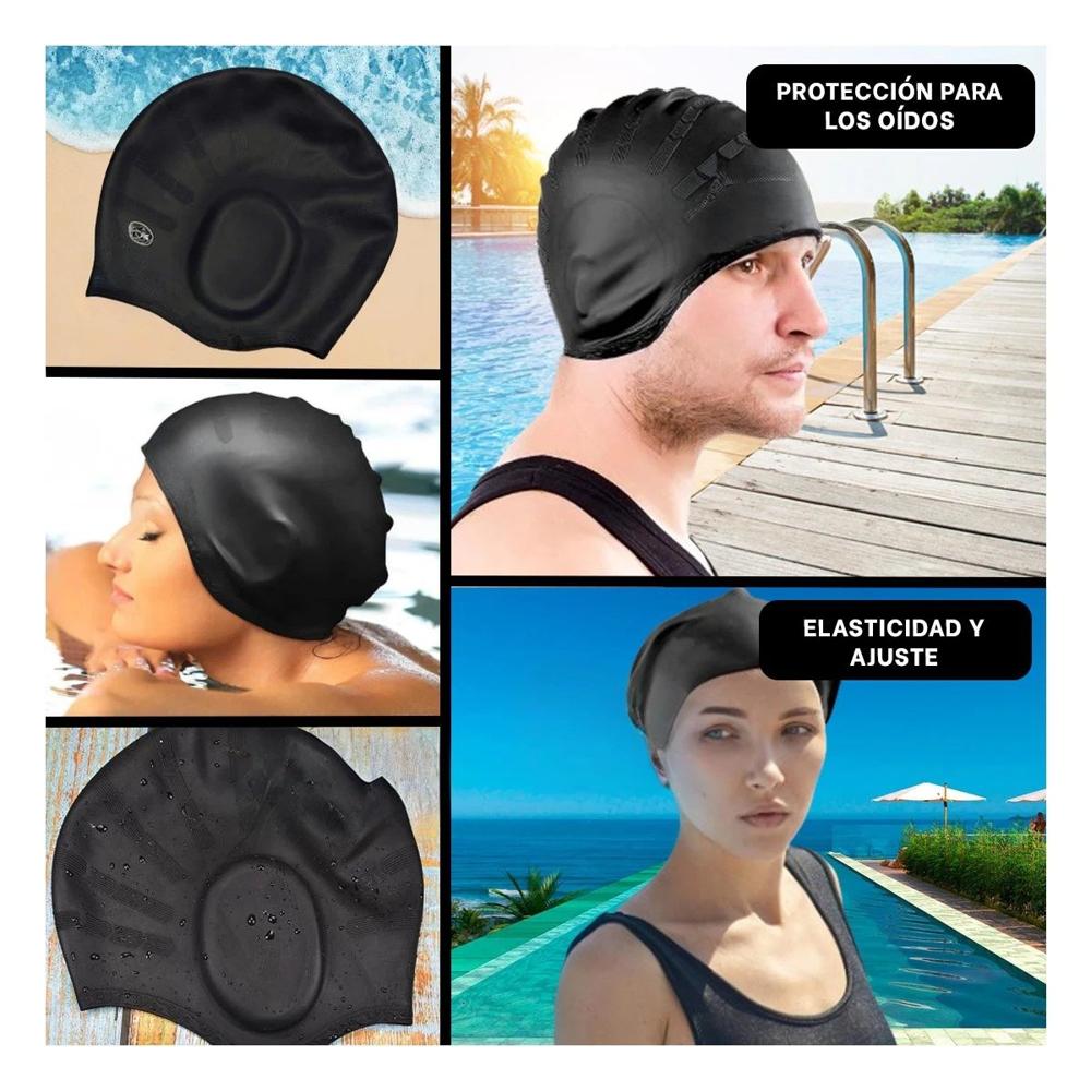 Gorro de Silicona para Entrenamiento Acuatico con Ajuste Comodo Y+Ligas Regalo