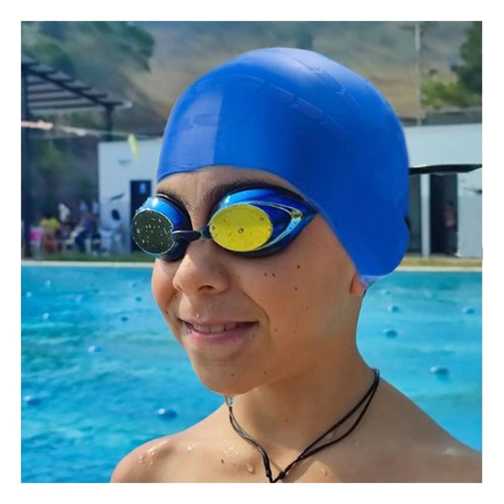 Gorro de Natacion para Ninos y Ninas con Diseno Divertido Y+Post It