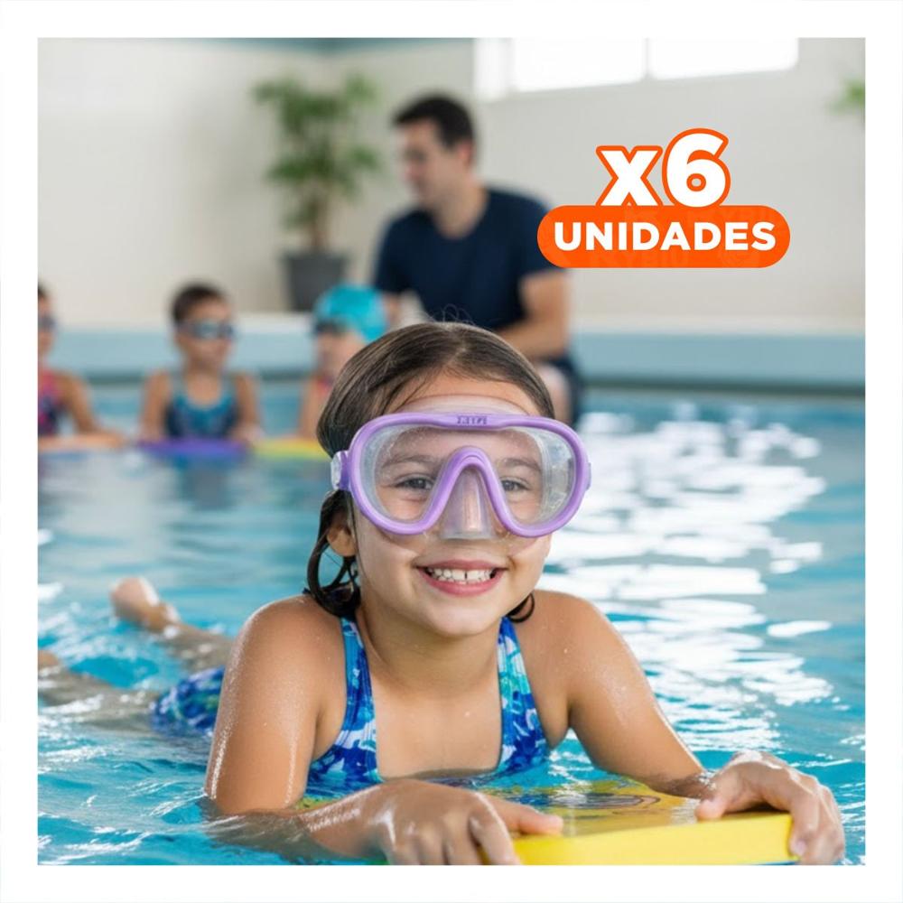 Pack6 Lentes Acuaticos Lila Livianos y Perfectos para Juegos Acuaticos Y+Papel Regalo