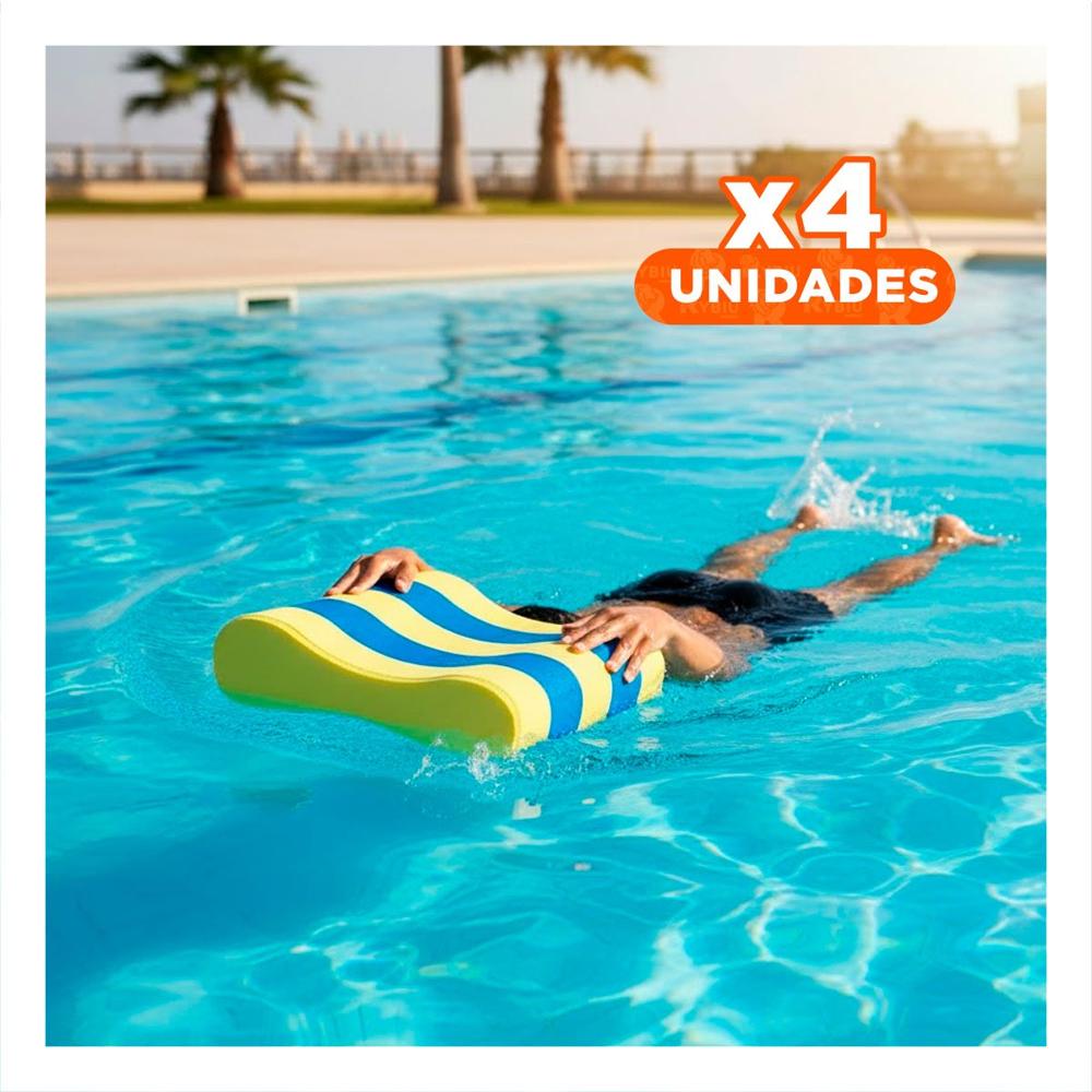 Pack4 Elemento Deportivo Para Natacion Con Forma Ergonomica Y+Regalo Sticker