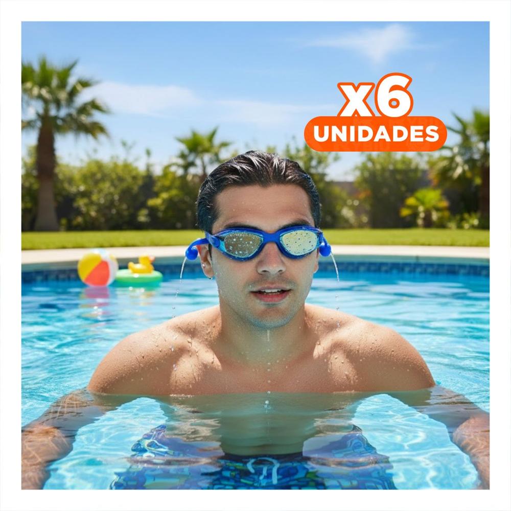 Pack6 Lentes de Natacion para Piscina, Juegos Acuaticos y Relajo Y+Papel Regalo